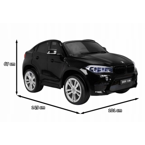 Dwuosobowe autko dla dzieci BMW X6M XXL Czarny JJ2168